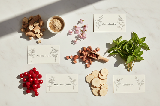 Adaptogenic Herbs Guide: Ashwagandha, Rhodiola, Holy Basil, Eleuthero, and Schisandra