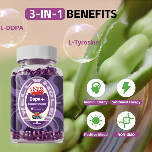 Dopa+ Gummies: Natural Mucuna Pruriens Benefits for Mood & Focus Support