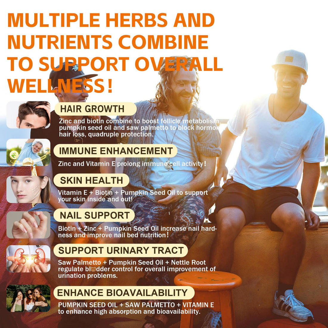 The Men's 40+ Guide: Pumpkin Seed Oil + Saw Palmetto for Prostate & Hair Support