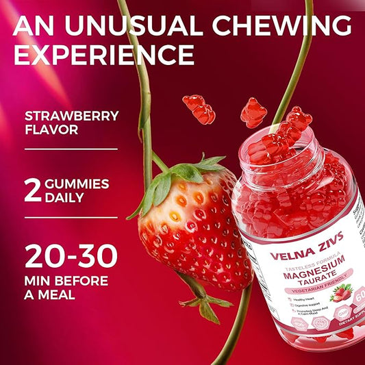 Magnesium Taurate Gummies: Heart & Relaxation Support with Magnesium Potassium Taurate