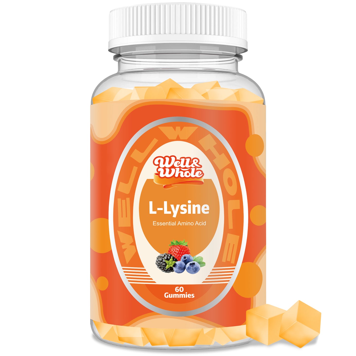 L-Lysine 1000mg Essential Amino Acid Supplement Gummies for Kids and Adults