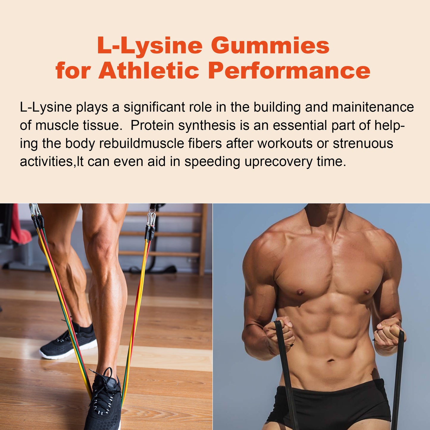 L-Lysine 1000mg Essential Amino Acid Supplement Gummies for Kids and Adults