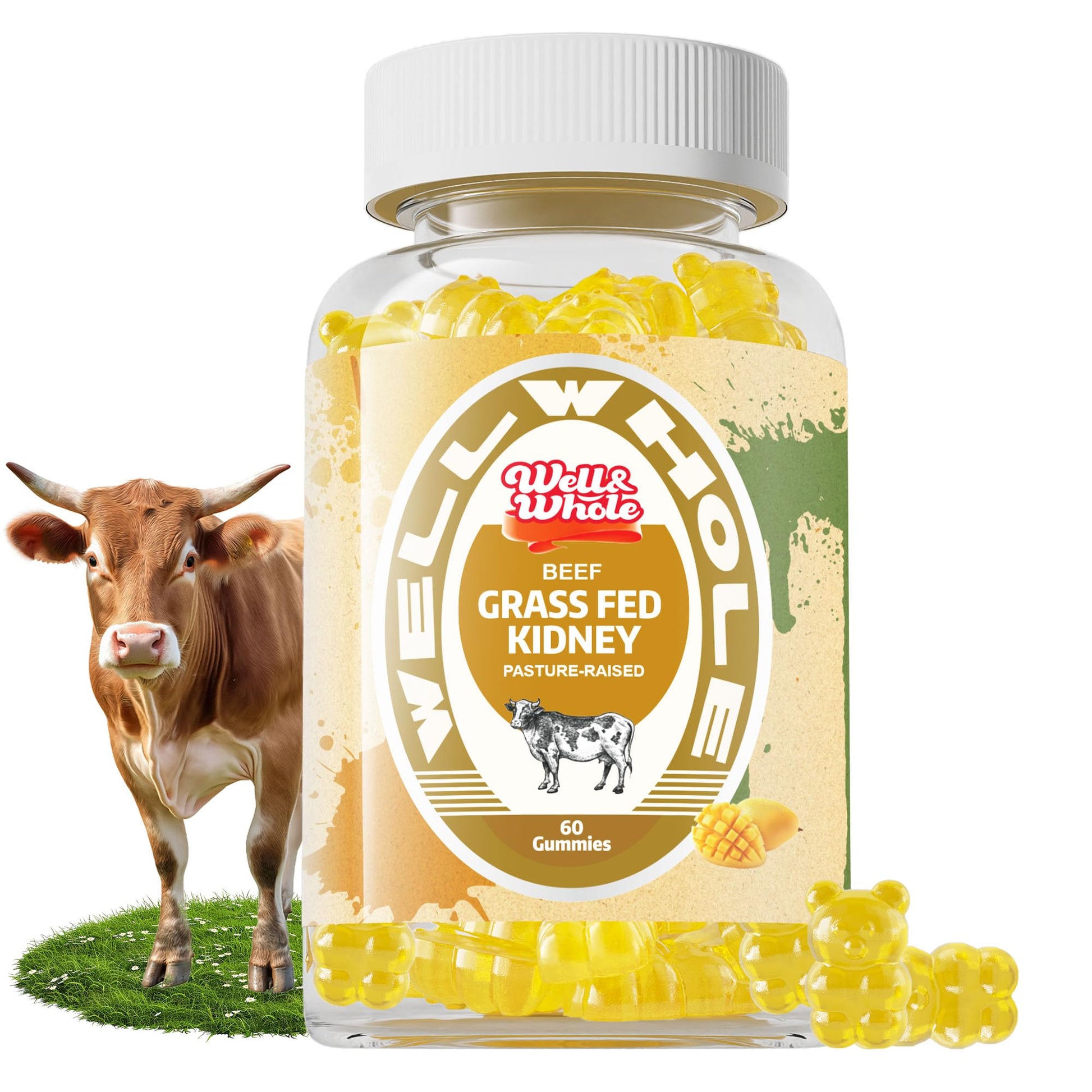 Grass Fed Beef Kidney Gummies DAO Enzyme – Histamine Support