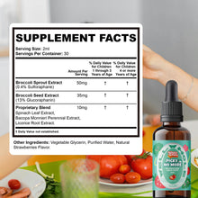Sulforaphane Broccoli Supplement Liquid Drops for Kids with Sulforaphane, Glucoraphanin, Bacopa Monnieri