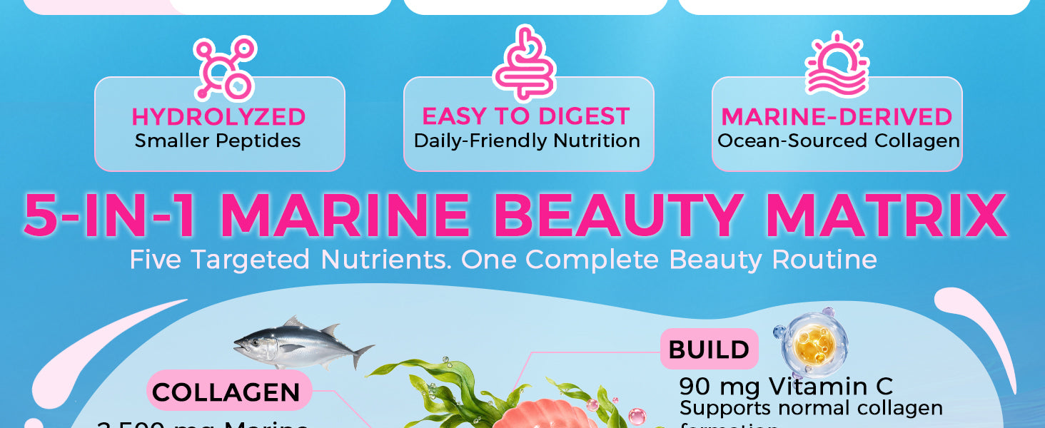 Marine Collagen Peptides Gummies, Ergothioneine, Astaxanthin, 60 Ct product and lifestyle image