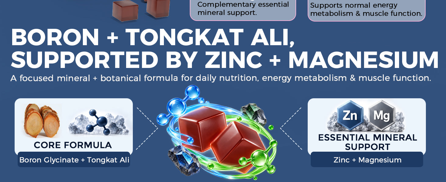 Boron Gummies with Zinc & Magnesium, Sugar-Free, 60 Counts product and lifestyle image