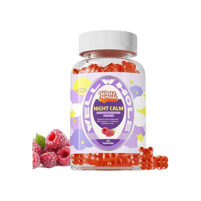 Magnesium Bisglycinate Gummies with Apigenin & B6, Melatonin Free, 60 Ct | Gentle on Stomach, Chelated with Glycine, Night Calm Routine product photo