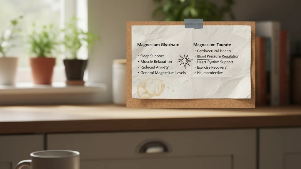 magnesium taurate benefits comparison chart