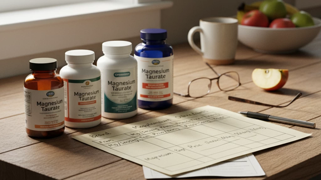 magnesium taurate supplement comparison table