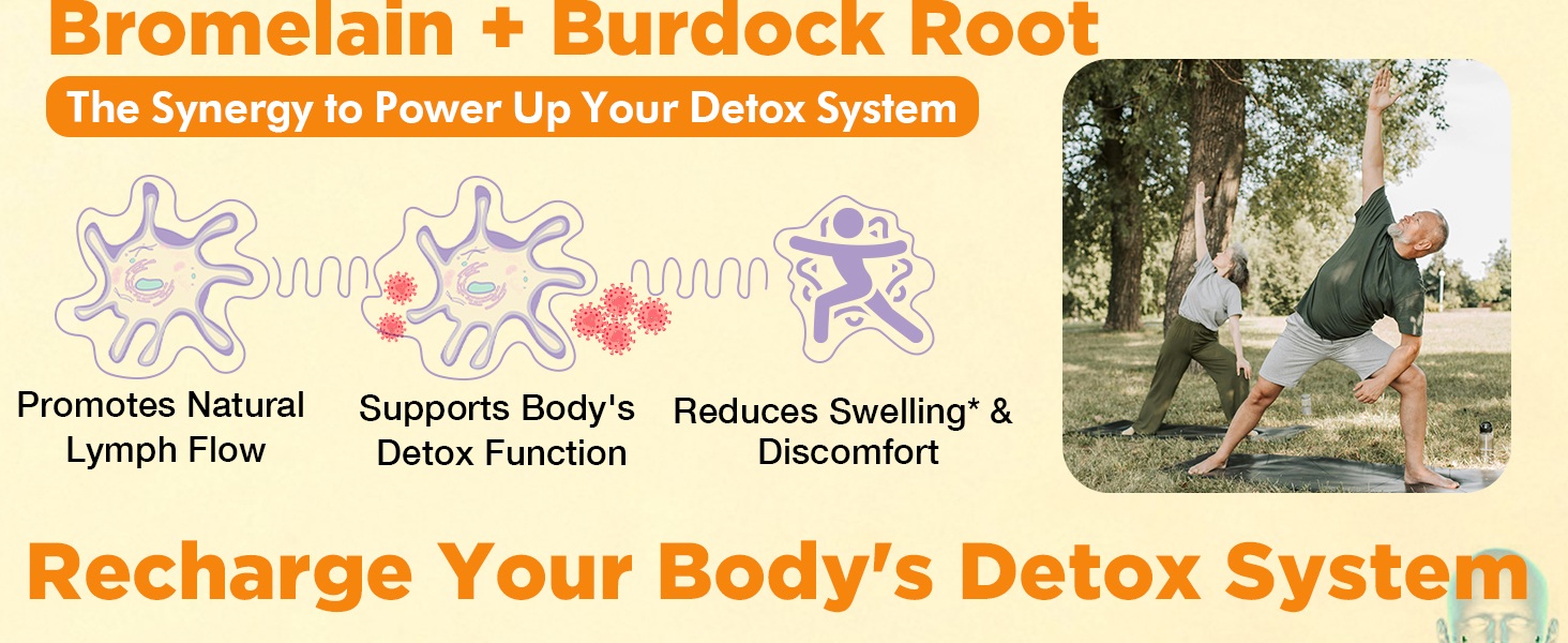 Lymphatic Drainage Supplements Gummies with Echinacea Dandelion Burdock for Adults with Immune and Energy Support