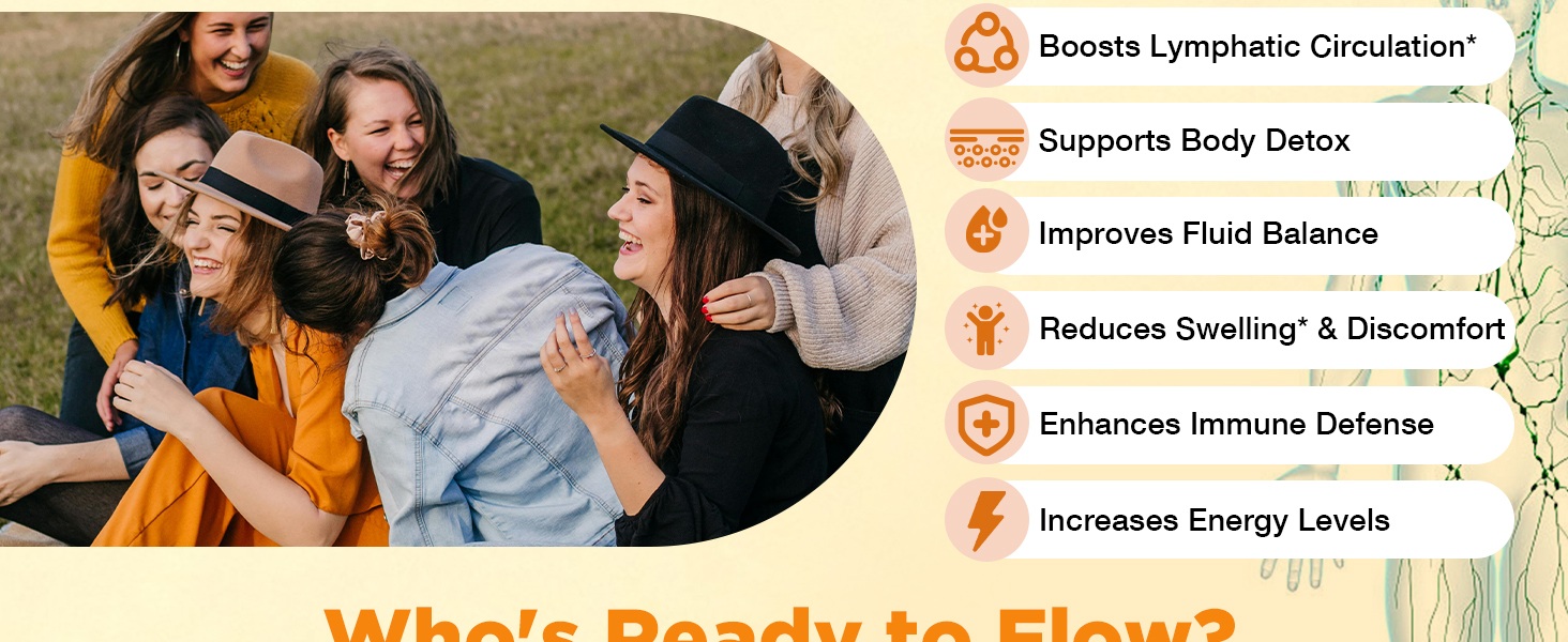 Lymphatic Drainage Supplements Gummies with Echinacea Dandelion Burdock for Adults with Immune and Energy Support